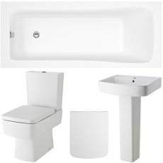 Nuie Bliss Complete Bathroom Suite with Rectangular Bath 1700mm x 700mm