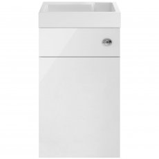 Nuie Athena Basin and WC Toilet Combination Unit 500mm Wide - Gloss White