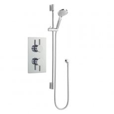 Nuie Rectangular Twin Valve Concealed Mixer Shower with Slider Rail Kit