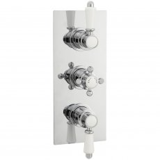 Nuie Edwardian Concealed Shower Valve Triple Handle - Chrome