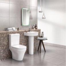 Nuie Marlow Bathroom Suite Close Coupled Toilet and Basin - 1 Tap Hole