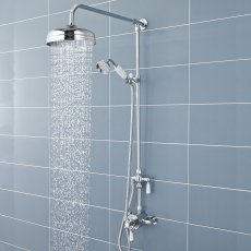Nuie Victorian Exposed Shower Valve with Rigid Riser Kit - Chrome