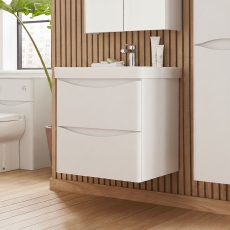 Prestige Arc 500mm 2-Drawer Wall Hung Vanity Unit