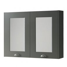 Prestige Astley Mirror Cabinet 800mm Wide - Matt Grey