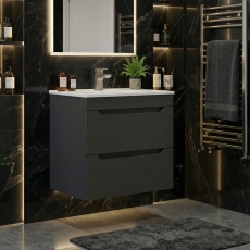 Prestige Culture 600mm 2-Drawer Wall Hung Vanity Unit