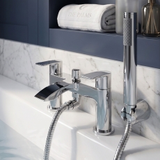 Prestige Curve Bath Shower Mixer Tap with Shower Kit - Chrome