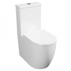 Prestige Genoa Round Comfort Height Close Coupled Toilet with Push Button Cistern - Premium Soft Close Seat