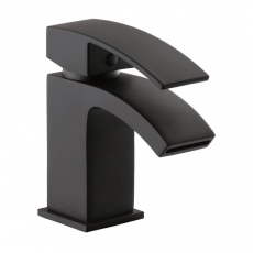 Prestige Fiuto Nero Basin Mixer Tap with Click Clack Waste - Black