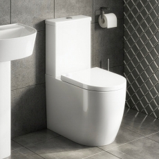 Prestige Genoa Round Rimless Close Coupled Toilet (inc Soft Close Seat)