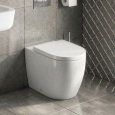 Prestige Genoa Round Back to Wall Toilet (inc Soft Close Seat)
