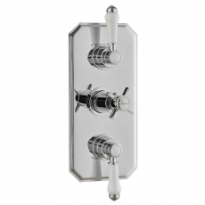 Prestige Klassique Thermostatic 2 Oultlet Concealed Shower Valve Triple Handle - Chrome