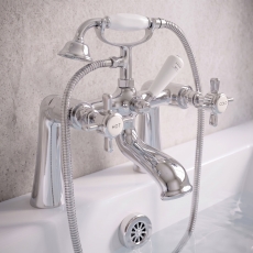Prestige Klassique Bath Shower Mixer Tap Pillar Mounted - Chrome