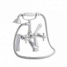 Prestige Klassique Bath Shower Mixer Tap Pillar Mounted - Chrome