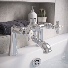 Prestige Klassique Bath Filler Tap Pillar Mounted - Chrome