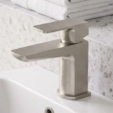 Prestige Kolt Mini Mono Basin Mixer Tap with Click Waste - Brushed Nickel