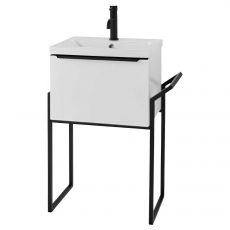 Prestige Kore Floor Standing 1-Drawer Vanity Unit with Basin 500mm Wide and Frame