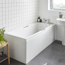 Prestige Luxe Gripped Rectangular Bath 1650mm x 700mm Single Ended