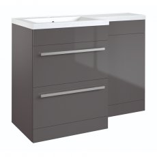 Prestige Matrix 1100mm 2-Drawer Toilet and Basin Combination Unit