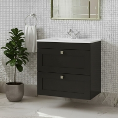 Prestige Merit 600mm 2-Drawer Wall Hung Vanity Unit