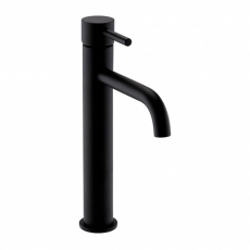 Prestige Nero Round Hi-Rise Mono Basin Mixer Tap - Matt Black