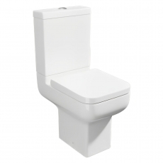 Prestige Options 600 Rimless Close Coupled Short Projection Toilet with Push Button Cistern - Soft Close Seat