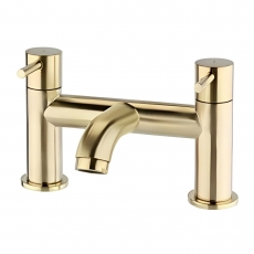 Prestige Ottone Bath Filler Tap Pillar Mounted - Brushed Brass