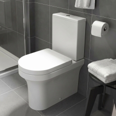 Prestige Ozone Round Rimless Fully Back to Wall Close Coupled Toilet (inc Lightweight Soft Close Seat)