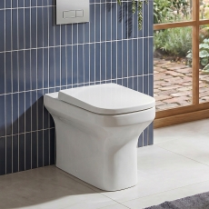 Prestige Ozone Square Rimless Back to Wall Toilet (inc Soft Close Seat)