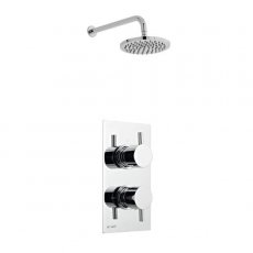 Prestige Plan Option 2 Thermostatic Concealed Shower Valve with Fixed Shower Head and Arm - Chrome