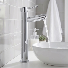 Prestige Plan Tall Mono Basin Mixer Tap - Chrome