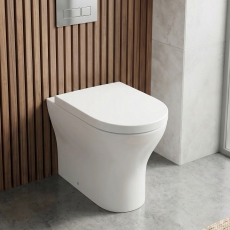 Prestige Primo Round Rimless Back to Wall Toilet (inc Soft Close Seat)