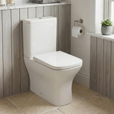 Prestige Primo Square Rimless Fully Back to Wall Close Coupled Toilet (inc Soft Close Seat)