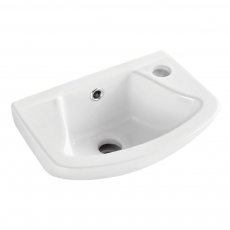 Prestige Proton Wall Hung Cloakroom Basin 355mm Wide - 1 Tap Hole