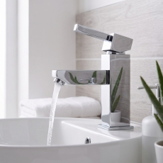 Prestige Pure Mono Basin Mixer Tap with Click Waste - Chrome