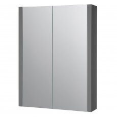 Prestige Purity Mirror Bathroom Cabinet 500mm Wide - Storm Grey Gloss