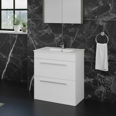Prestige Purity 600mm 2-Drawer Floor Standing Vanity Unit