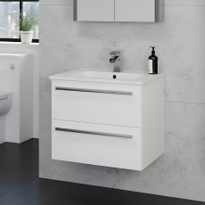 Prestige Purity 600mm 2-Drawer Wall Hung Vanity Unit