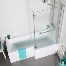 Prestige Tetris L Shaped Shower Bath 1500mm x 700mm/850mm Right Hand