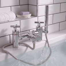 Prestige Times Bath Shower Mixer Tap Pillar Mounted - Chrome