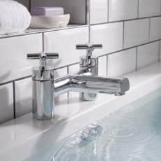 Prestige Times Bath Filler Tap Pillar Mounted - Chrome