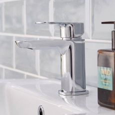 Prestige Visage Mono Basin Mixer Tap with Click Waste - Chrome