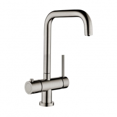 Prima 3 in 1 Hot Kitchen Sink Mixer Tap - Brushed Steel