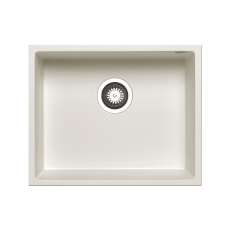 Prima+ Granite 1.5 Bowl Undermount Kitchen Sink 540mm L x 440mm W - White
