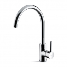 Prima+ Riace Single Lever Round Kitchen Sink Mixer Tap - Chrome