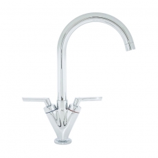 Prima V Shape Dual Lever Kitchen Sink Mixer Tap - Chrome