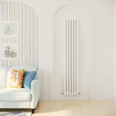 Delphi Ellipse White Vertical Designer Radiator