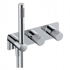 RAK Amalfi Thermostatic Concealed Dual Outlet Shower Valve with Handset - Chrome
