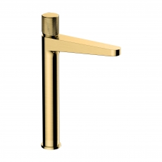 RAK Amalfi Tall Basin Mixer Tap Without Waste - Brushed Gold
