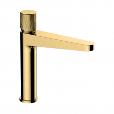 RAK Amalfi Medium Height Basin Mixer Tap Without Waste - Brushed Gold