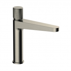 RAK Amalfi Medium Height Basin Mixer Tap Without Waste - Brushed Nickel